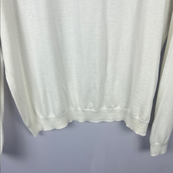 Gant White Cream Cotton Silk Wool Blend Crewneck Sweater Size XL - Picture 6 of 9